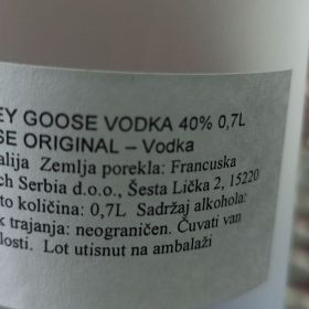 Grey goose vodka 0.7